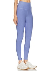 Beyond Yoga Spacedye Caught in The Midi High Waisted Legging in Periwinkle Cloud Heather, view 2, click to view large image.