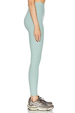 Beyond Yoga Spacedye At Your Leisure High Waisted Midi Legging in Minty Slate Heather, view 3, click to view large image.