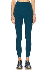 Beyond Yoga Spacedye Caught in The Midi High Waisted Legging in Majestic Blue Heather, view 1, click to view large image.