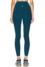 Beyond Yoga Spacedye Caught in The Midi High Waisted Legging in Majestic Blue Heather, view 4, click to view large image.