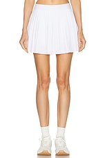 Beyond Yoga If You Pleats Mini Skirt in True White, view 1, click to view large image.