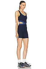 Beyond Yoga Spacedye In The Mix Biker Jumpsuit in Nocturnal Navy, view 2, click to view large image.