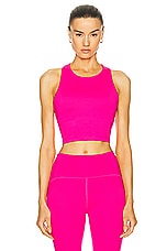 Beyond Yoga Power Beyond Strive Cropped Tank Top in Pink Energy, view 1, click to view large image.