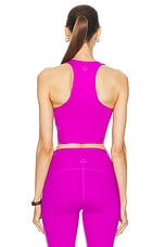 Beyond Yoga Powerbeyond Intensity Raceback Cropped Tank in Violet Berry, view 3, click to view large image.
