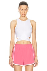 Beyond Yoga Featherweight Embrace Cropped Tank in Cloud White, view 1, click to view large image.