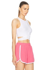 Beyond Yoga Featherweight Embrace Cropped Tank in Cloud White, view 2, click to view large image.