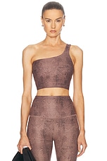 Beyond Yoga Softmark One And Only Shoulder High Cropped Tank Top in Neutral Snakeskin, view 1, click to view large image.