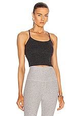 Beyond Yoga Spacedye Slim Racerback Cropped Tank in Black & Charcoal, view 1, click to view large image.