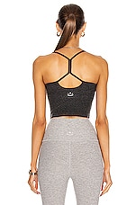 Beyond Yoga Spacedye Slim Racerback Cropped Tank in Black & Charcoal, view 3, click to view large image.