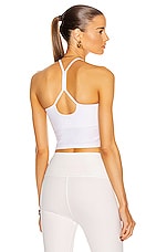 Beyond Yoga Spacedye Slim Racerback Cropped Tank in Cloud White, view 1, click to view large image.