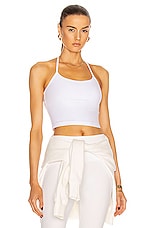 Beyond Yoga Spacedye Slim Racerback Cropped Tank in Cloud White, view 2, click to view large image.