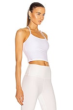 Beyond Yoga Spacedye Slim Racerback Cropped Tank in Cloud White, view 3, click to view large image.