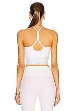 Beyond Yoga Spacedye Slim Racerback Cropped Tank in Cloud White, view 4, click to view large image.