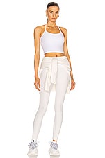 Beyond Yoga Spacedye Slim Racerback Cropped Tank in Cloud White, view 5, click to view large image.