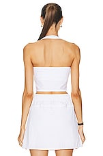 Beyond Yoga Spacedye Well Rounded Cropped Halter Tank Top in Cloud White, view 3, click to view large image.