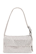 Benedetta Bruzziches Vitty Mignon Bag in Crystal On Silver, view 1, click to view large image.