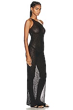 Bananhot Arbel One Shoulder Dress in Black, view 2, click to view large image.
