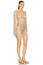 Bananhot Serena Mini Dress in Classic Beige, view 2, click to view large image.