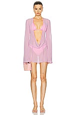 Bananhot Desert Mini Dress in Pink Cream, view 1, click to view large image.