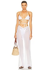 Bananhot Tommy Pant in White, view 4, click to view large image.