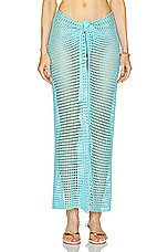 Bananhot Midi Net Sarong in Sky Blue, view 1, click to view large image.