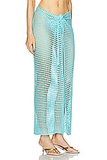 Bananhot Midi Net Sarong in Sky Blue, view 2, click to view large image.