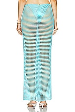 Bananhot Midi Net Sarong in Sky Blue, view 3, click to view large image.