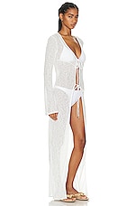 Bananhot Talia Cover Up Top in White, view 3, click to view large image.