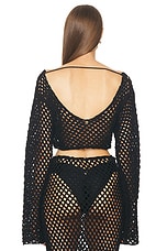 Bananhot Magen Knitted Shirt in Black, view 3, click to view large image.