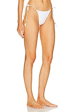 Bananhot Rings Bikini Bottom in White, view 2, click to view large image.