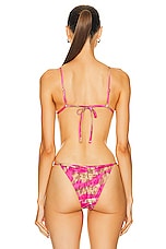Bananhot Emmy Bikini Top in Pink Brown Jungle, view 3, click to view large image.