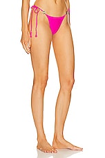 Bananhot Chain Bikini Bottom in Hot Pink, view 2, click to view large image.