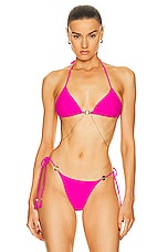 Bananhot Chain Bikini Top in Hot Pink, view 1, click to view large image.