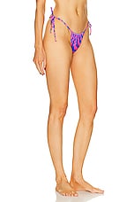Bananhot Bell Bikini Bottom in Purple Waves, view 2, click to view large image.