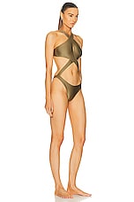 Bananhot Kaia One Piece Swimsuit in Olive Green, view 2, click to view large image.