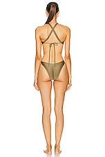 Bananhot Kaia One Piece Swimsuit in Olive Green, view 3, click to view large image.