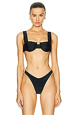 Bananhot Niki Bikini Top in Black, view 1, click to view large image.