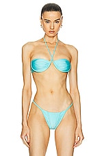 Bananhot St Tropez Bikini Top in Sky Blue, view 1, click to view large image.