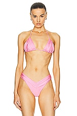 Bananhot Jasmin Bikini Top in Pink Cream, view 1, click to view large image.