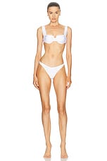 Bananhot Niki Bikini Bottom in White, view 4, click to view large image.