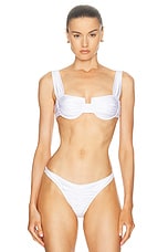 Bananhot Niki Bikini Top in White, view 1, click to view large image.