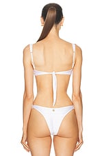 Bananhot Niki Bikini Top in White, view 3, click to view large image.