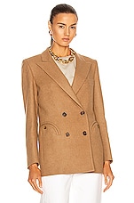 Blaze Milano Essential Cholita Everyday Blazer in Camel, view 2, click to view large image.