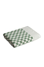 BAINA Organic Cotton Towel Set 08 in Sage & Chalk, view 4, click to view large image.