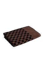 BAINA Roman Pool Towel in Tabac & Noir, view 1, click to view large image.