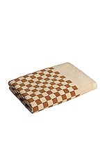 BAINA Roman Pool Towel in Cedar & Sand, view 1, click to view large image.