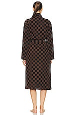 BAINA Bath Robe in Tabac & Noir, view 3, click to view large image.