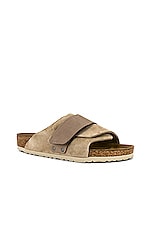BIRKENSTOCK Kyoto Suede in Gray Taupe, view 2, click to view large image.