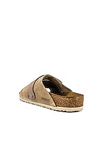 BIRKENSTOCK Kyoto Suede in Gray Taupe, view 3, click to view large image.