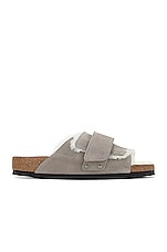 BIRKENSTOCK Kyoto Shearling in Stone Coin & Natural, view 1, click to view large image.